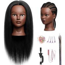 Mannequin Head Human Hair 16 Inch, 100 Real 16, Black-16inch
