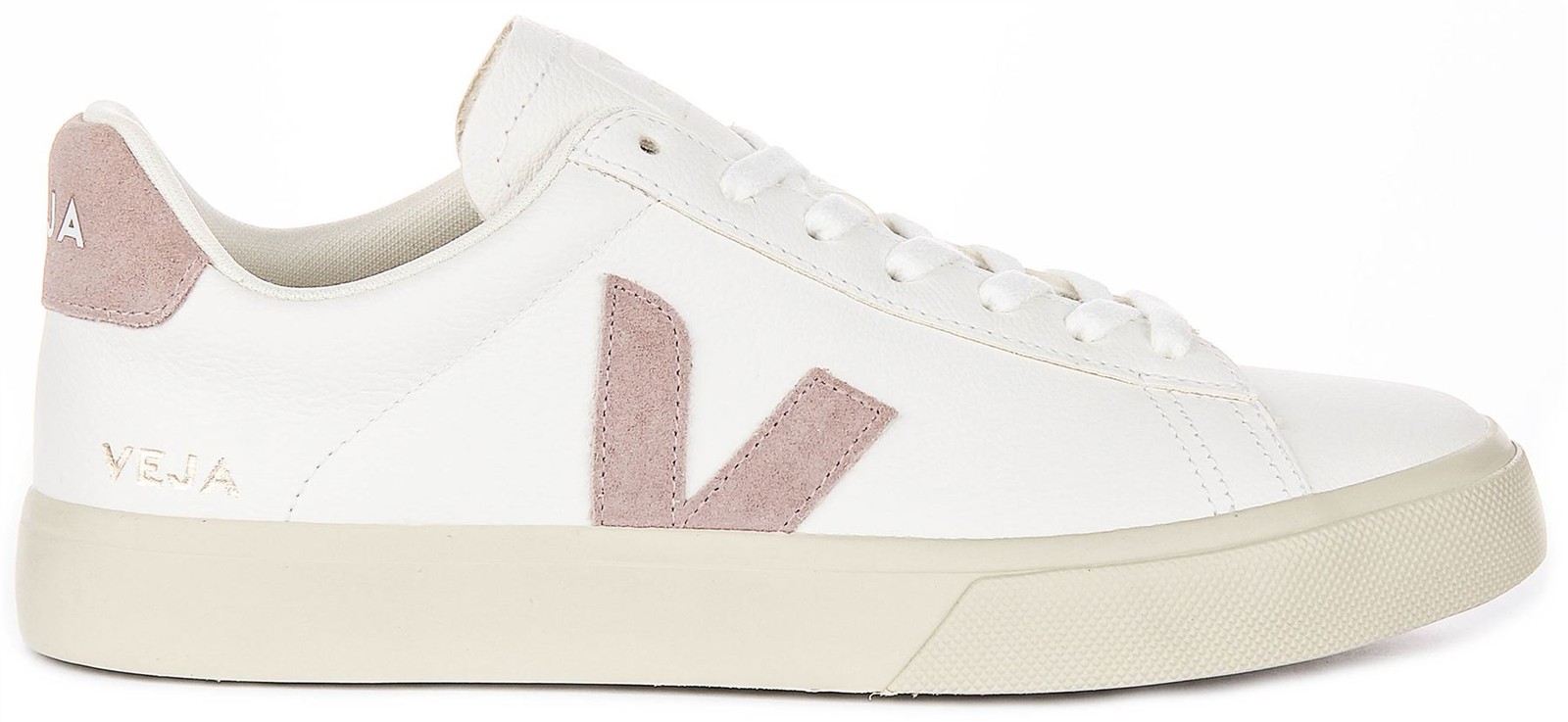SAOLA Veja Campo Sole In Gomma Lace Up Sneakers Casual Da Uomo In Bianco Rosa UK 8