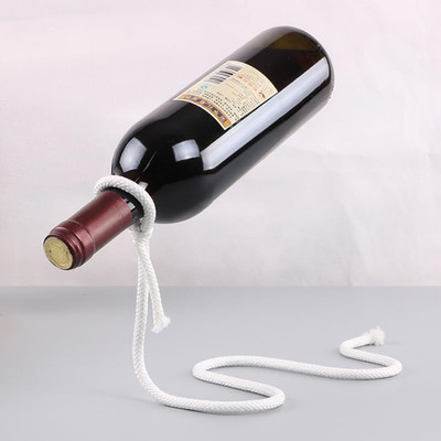 Floating Illusion Wine Rack Magic Rope Bottle Holder Bar Man Cave Decor