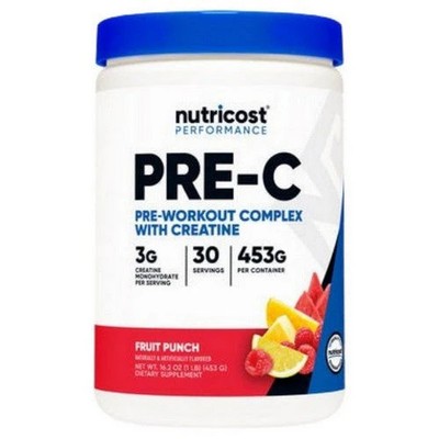 Pre With Creatine Fruit Punch 30 Serving  by Nutricost