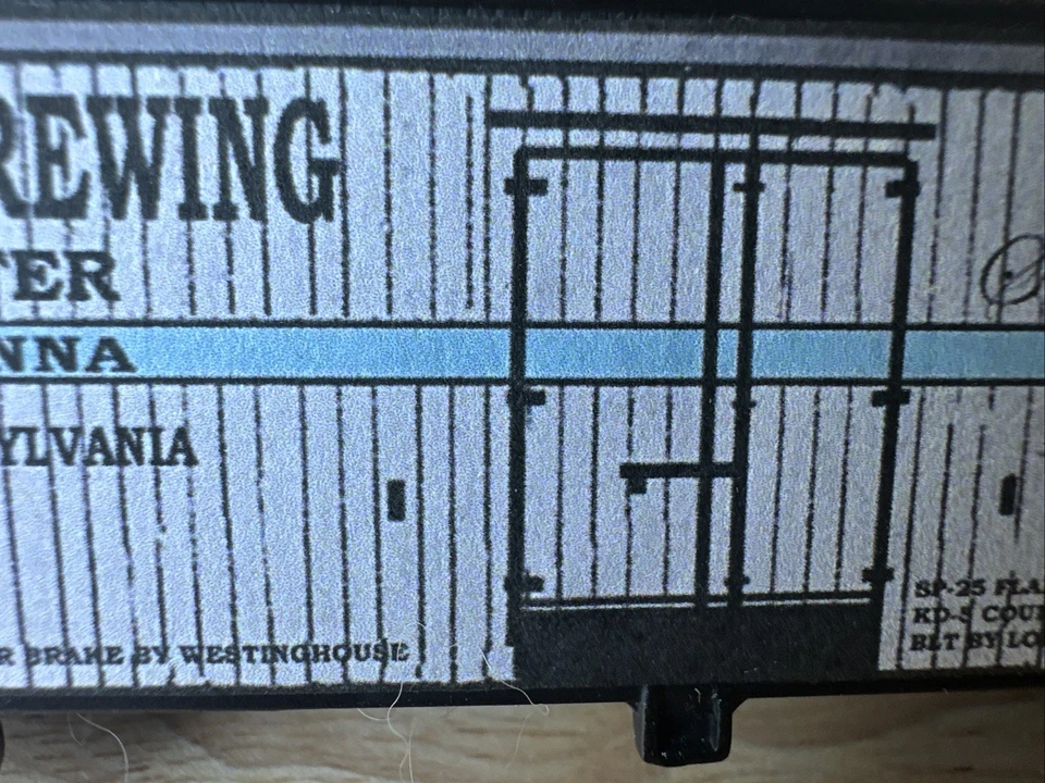 CUSTOM LETTERING HO SCALE NYC BILLBOARD BEER REEFER INTERCOURSE BREWING COMPANY - Image 3 of 4