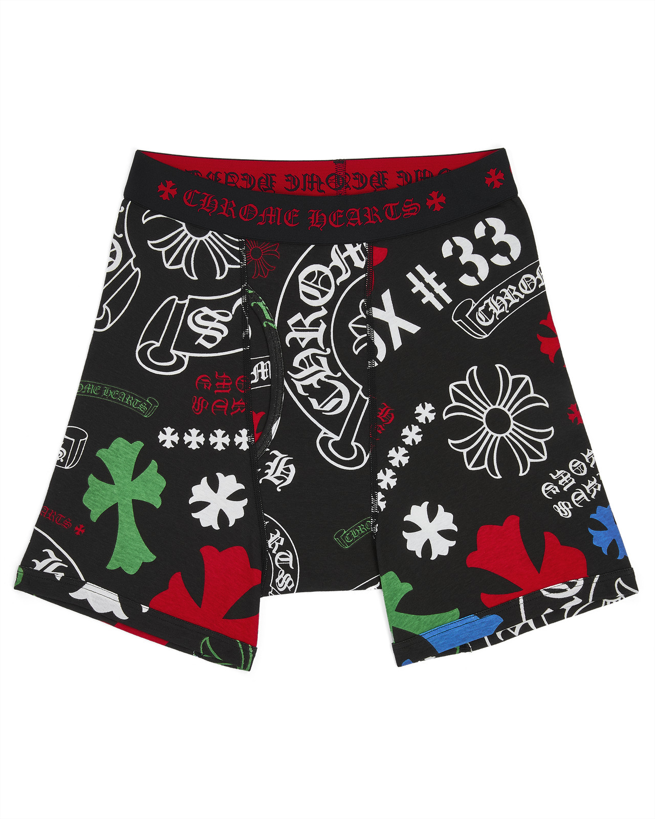 Chrome Hearts Black Multicolor Boxer Brief Long Underwear 100% Authentic