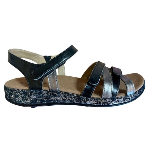 Romika Fidschi 74 Adjustable Metallic Leather Sandals Comfort Shoes EU 41 NEW - Picture 3 of 15