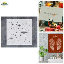12x12 Inch Twinkle Star Stencil for Wall, Wood, Canvas, and Furniture
