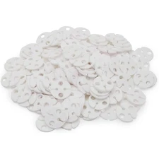 Okuna Outpost Balloon Sealer Clips - 200-Pack White Plastic, 1-Inch Round - F...