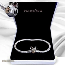 PANDORA Disney Mickey 100 Anniversary 2 Tone Charm Bracelet 593061C00 US SELLER