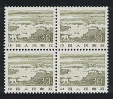 China Sheep on grassland Inner Mongolia Definitive 30f Block of 4 1981 MNH