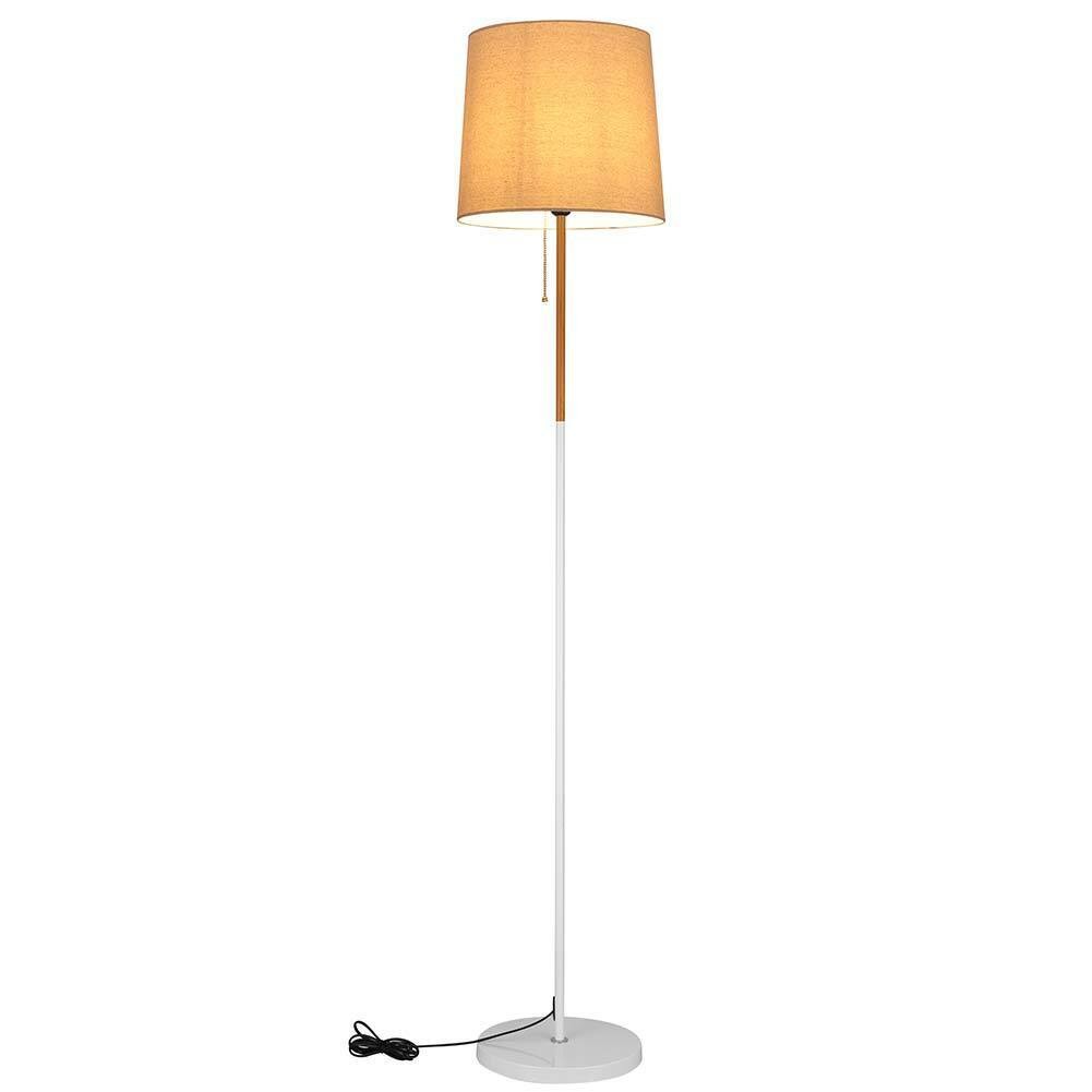 Lampada Piantana Moderna E27 in Tessuto e Legno foto 5
