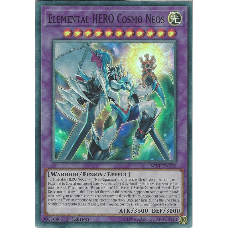 SAST-EN036 Elemental HERO Cosmo Neos : Super Rare Card : 1st Edition : YuGiOh