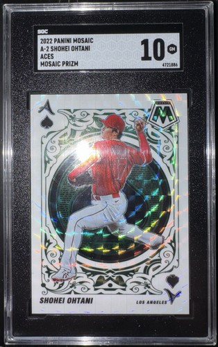 Shohei Ohtani [Reactive Yellow] #A-2 2022 Panini Mosaic Aces card