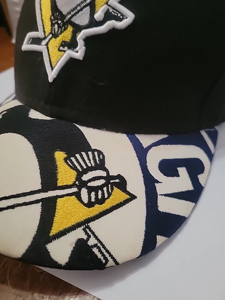 Pittsburgh Penguins New Era 59fifty Hat Rare Logo Size 7 1/2 - Image 3 of 4