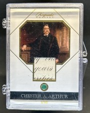 2023 Super Products Keepsake Edition Chester A. Arthur Gree Onyx Relic #7/50