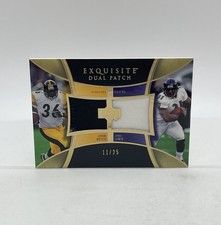 2005 UD Exquisite Collection Patch Duals #E2P-BL Jerome Bettis & Jamal Lewis /25