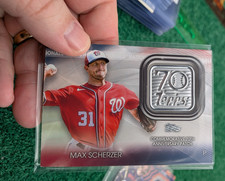 2021 Update Topps 70th Anniversary Manufactured Logo Max Scherzer #T70P-MS Patch