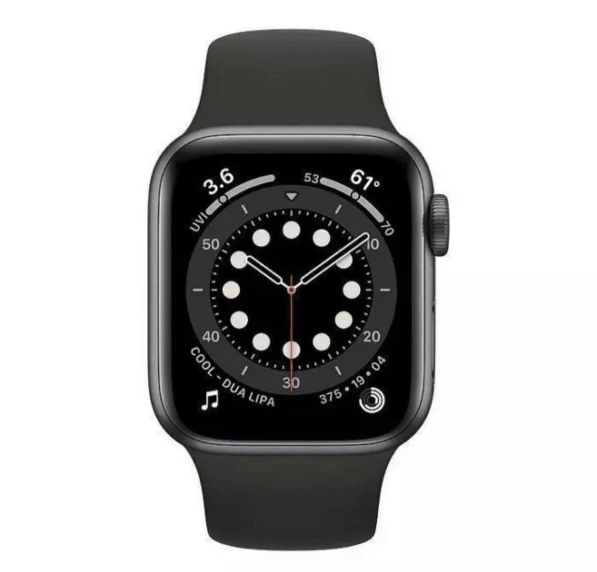 Apple Watch Series 6 40mm Space Gray Aluminum Case with Black