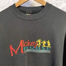 Vintage 90s Disney Mickey Mouse Unlimited Sweatshirt Mens Medium 19.5x24