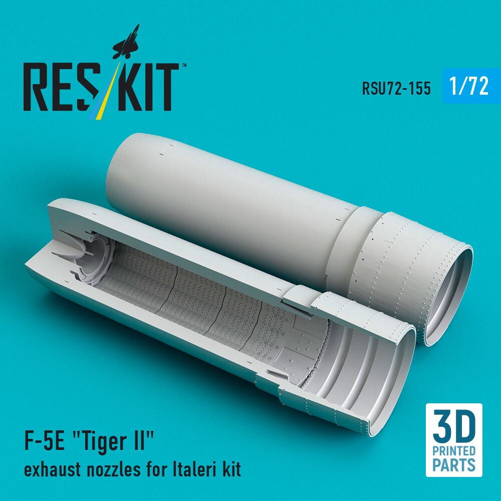 ResKit RSU72-0155 1:72 F-5E Tiger II Exhaust Nozzles For Italeri Kit 3D Print