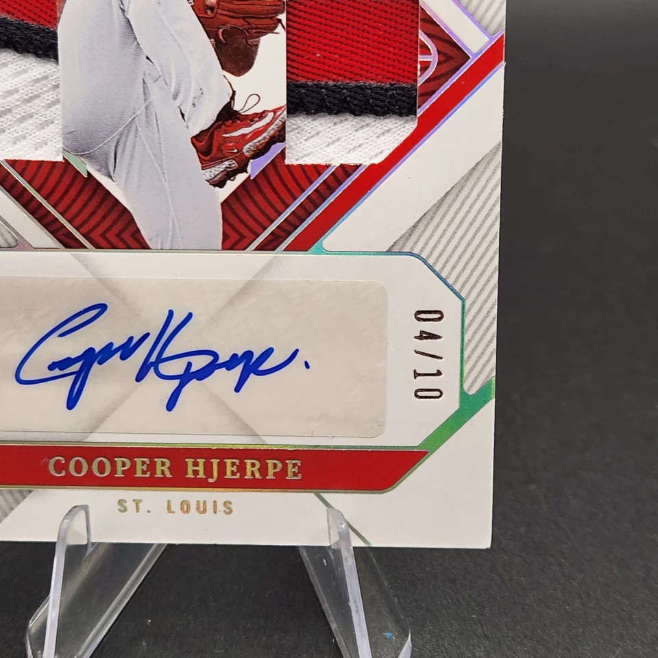 2023 Panini National Treasures DDA-CH Cooper Hjerpe Diamond Auto Patch /10 STL - Image 4 of 4