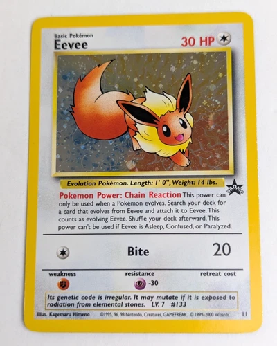 Eevee #11 Black Star Promo Holo Rare Vintage 2000 Pokemon Card - NM*