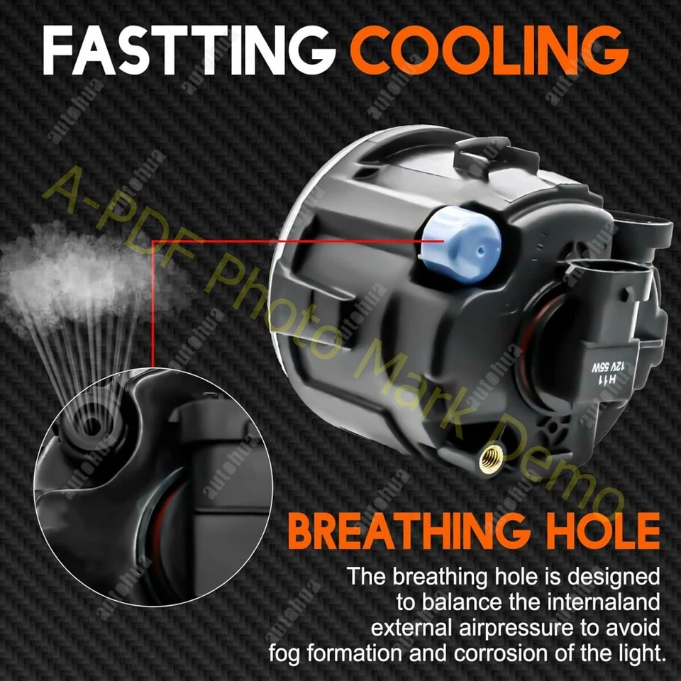 Luz antiniebla LED para Infiniti QX70 2014-17 luces de parachoques delanteras lentes transparentes luces antiniebla Foto 4 de 4