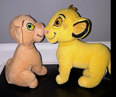 Disney The Lion King Simba & Nala Plush Pair Vintage 1994 Small 6-14 in 3+