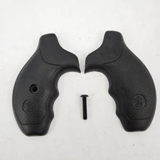 New Smith & Wesson S&W OEM J Frame Round Butt Rubber Combat Grips Grip Screw