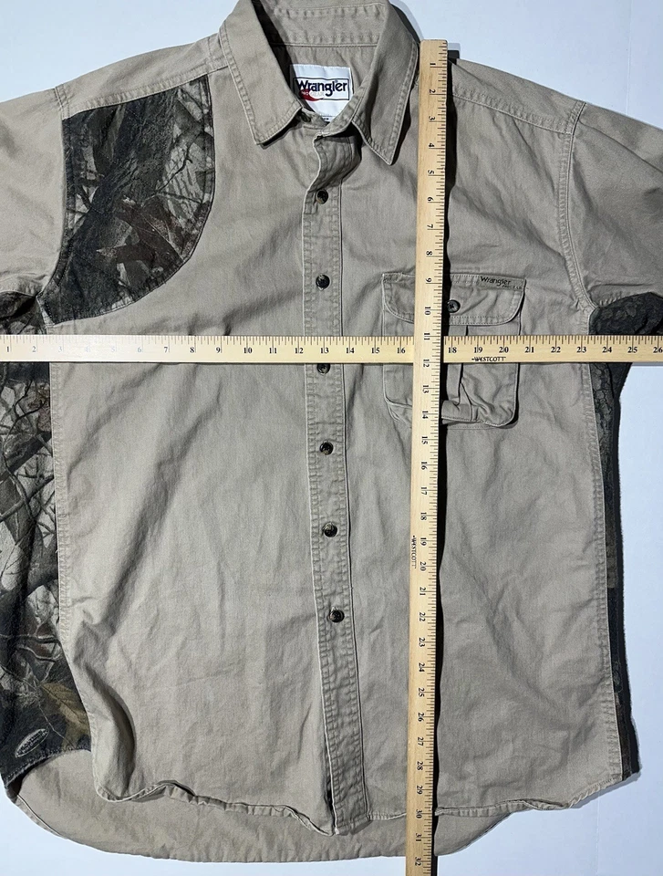 Pro Gear Wrangler Shirt Mens XL Long Sleeve Khaki Camo Shooting Hunting - Image 3 of 4