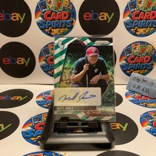 2025 Panini Prizm Matt Jones 3/5 Ripper GC Green and White Prizm Auto Card
