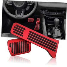 Anti-Slip Performance Foot Pedal Pads kit Compatible with Mazda 2 3 6 CX3 red