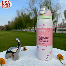 Owala 32oz Water Bottle Tied And True Pink Bows Limited Edition FreeSip