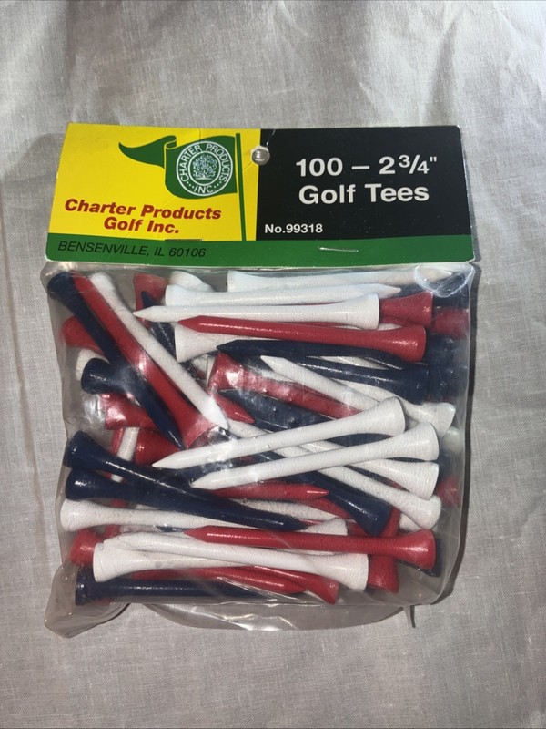 100 New 2 3/4 Quarter Inch Golf Tees