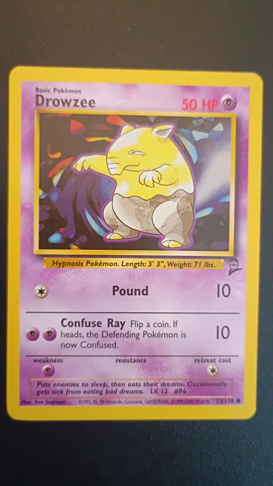 Drowzee 73/130 Common Base Set 2 Pokemon Near Mint
