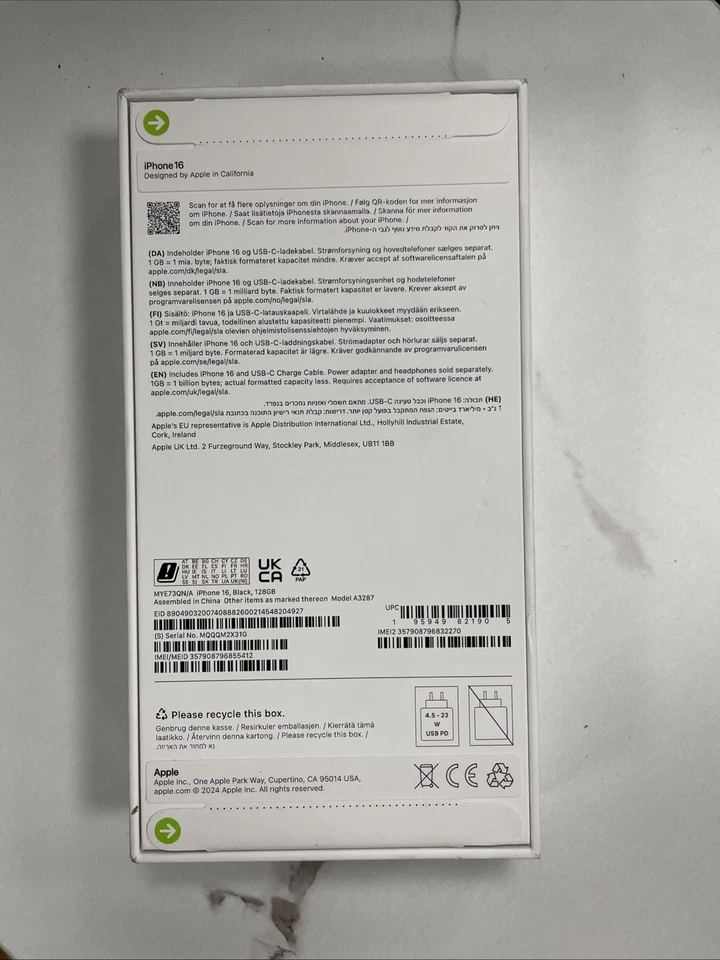 iPhone 16 128gb black unlocked New Sealed One Year Apple Warranty - Image 3 of 4