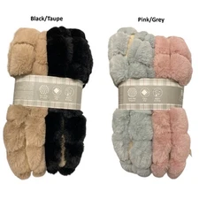 Brookstone Women's Soft and Cozy Slipper Socks with Anti-Slip Grippers, 2 Pack