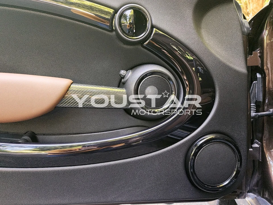 Set of 8x GLOSS BLACK Interior Door panel Trims for MINI R55 R56 R57 R58 R59 JCW - Image 3 of 4