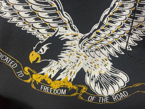 vintage 1980s ABATE/CMRO eagle pocket t shirt fits M/S biker motorcycle harley - Picture 6 of 8