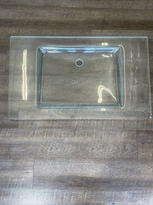 Hectarus Rectangle Glass Sink Bathroom  Model 1836-800 35.75'' x 21.25'' x 3/4''