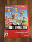 New ListingTested Working Nintendo New Super Mario Bros. Wii Nintendo Wii  Game Case & Book