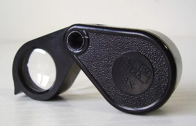 Taschen Lupe Bakelit Carl Zeiss Jena 8 x Diamanten Lupe (2) - Bild 1 von 4