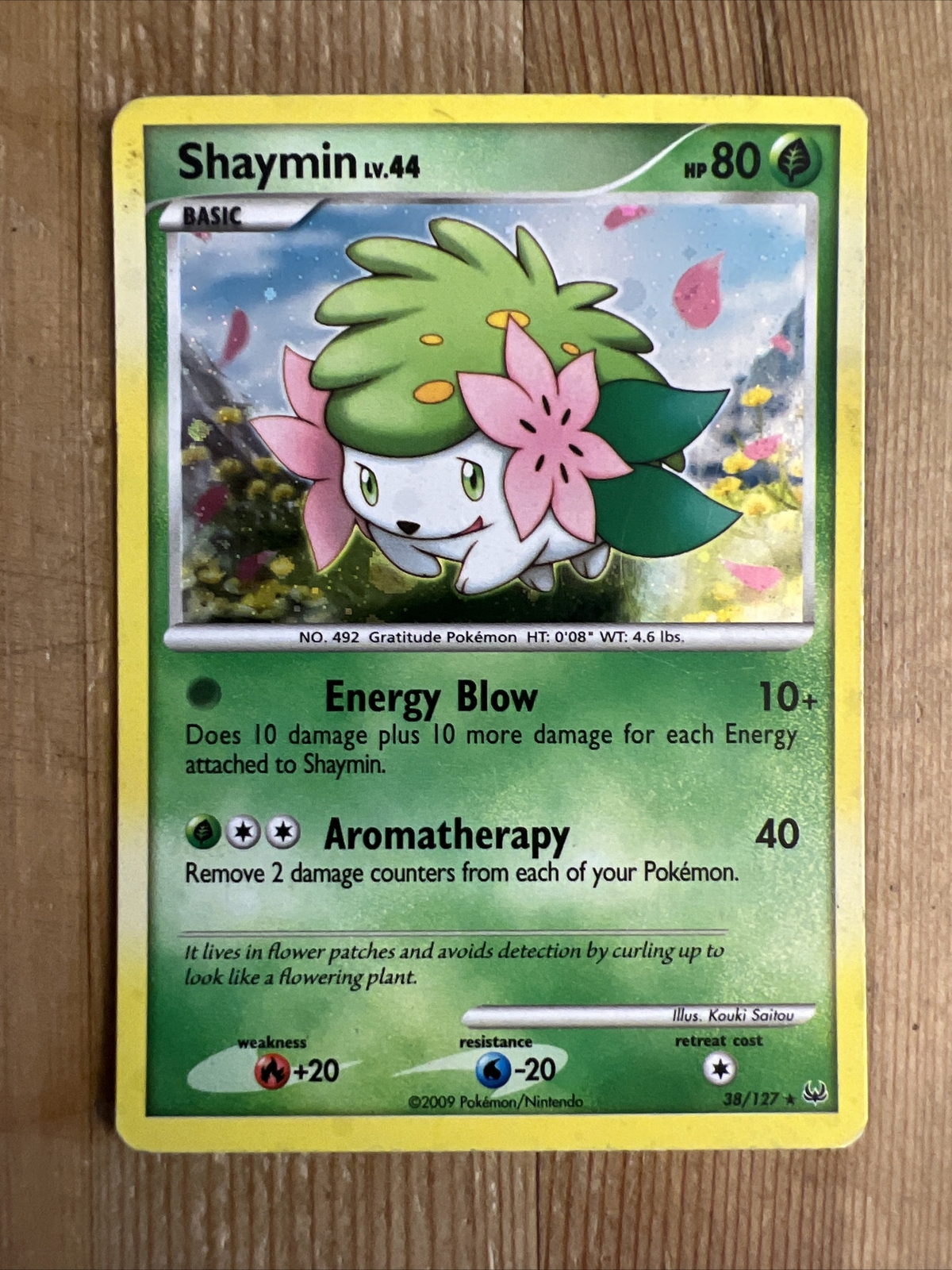 Pokémon TCG Shaymin Platinum 38/127 Exclusive Cosmos Holo Rare MP