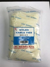 Lot of 1000 X 4 Total 4000 Nylon Cable Ties - 3 x 80 mm