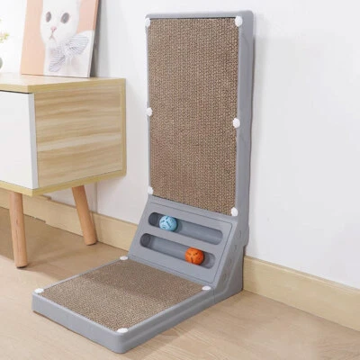 LIFELOOK Cat Scratcher Pads Kitten Scratching Board Mat Cardboard Pet Bed Play Ball Toy