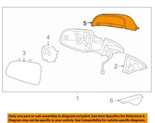 Chevrolet GM OEM Cruze Door Side Rear View-Mirror Cover Cap Trim Left 95215106