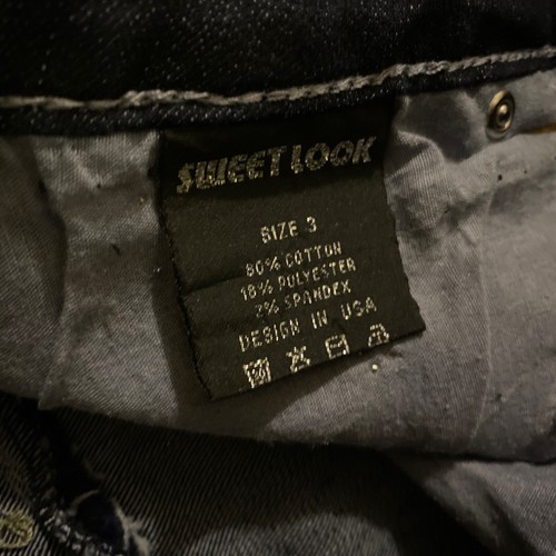 Sweet Look studs/rhinestones dark Navy Jean JR. 3/24 Inseam See All measurements - Picture 5 of 23