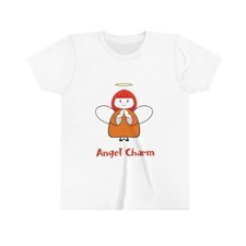 Praying Angel Charm Youth Short Sleeve Tee