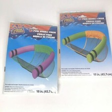 2- Splash-N-Swim 18" Pool Noodle Chair 1-Orange/1-Green NEW