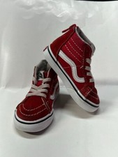 Vans Off The Wall Toddler Kids Red Sk8-Hi Zip Skater Old Skool Sneakers 5.5