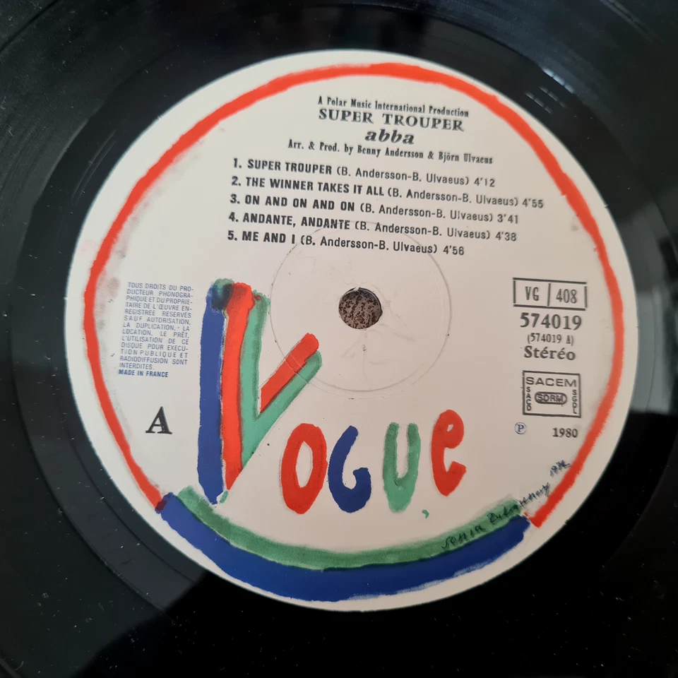 LP vinyle 33t / ABBA – Super Trouper (1980) - Photo 3/4