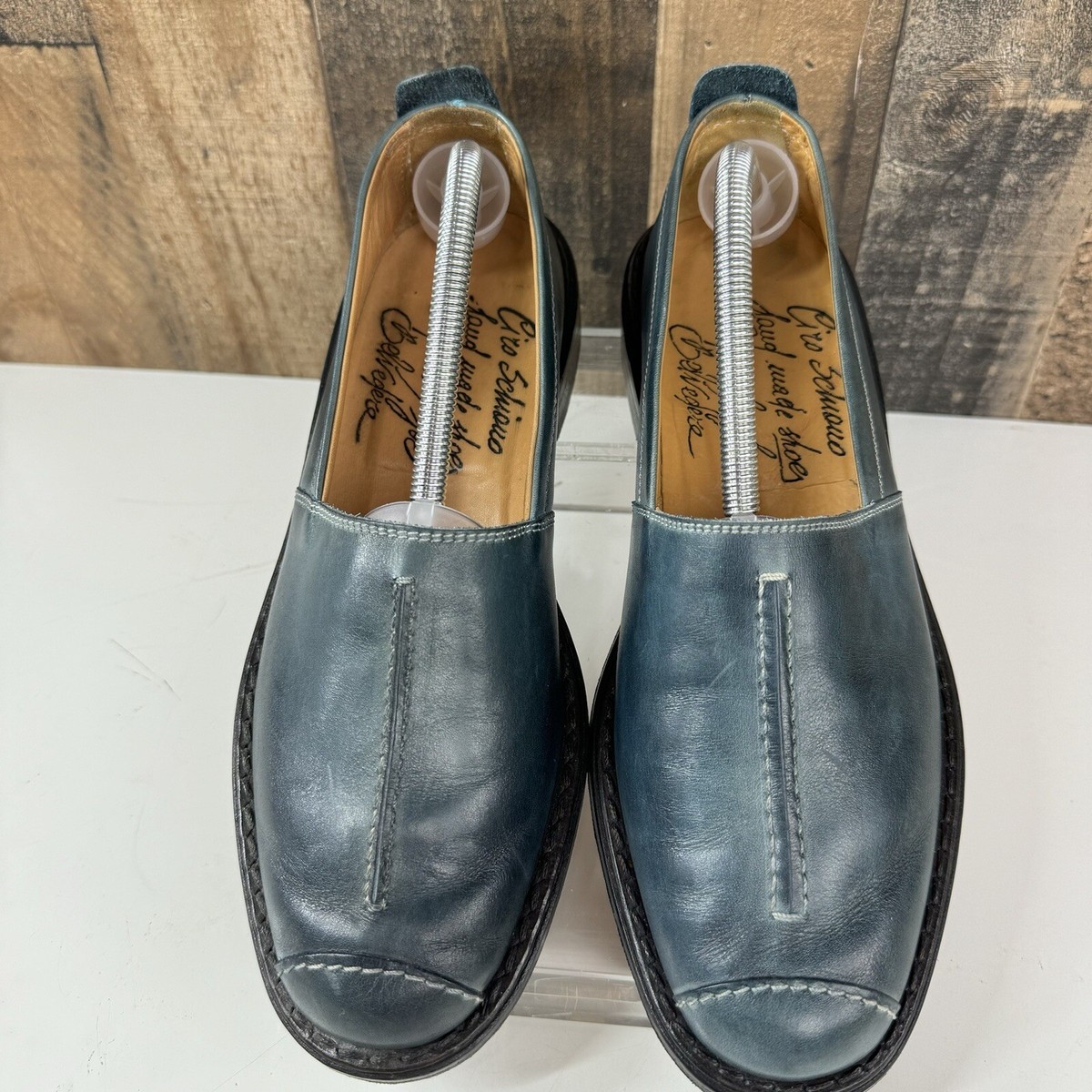 Vintage Ciro Schiano Belvedere Italian Leather Men’s Shoes – Size 10 Multi-Color Ciro Schiano Belvedere Italy Wholecut Oxfords Oro Tan Men main image 4
