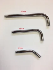Universal shower arm in chrome finish 16" 12" & 8"